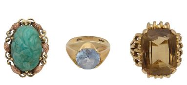 Three dress rings