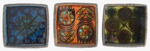 Thomas Toft chamotte ceramic dishes, Denmark, 1950s