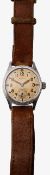 A 1940s WWII military issue stainless steel Timor ATP wristwatch