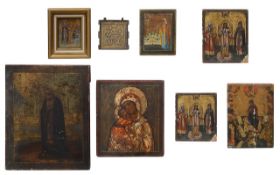 A collection of mostly Russian icons