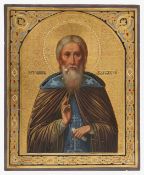 A late 19th century Russian Icon of St Tikhon Kaluga