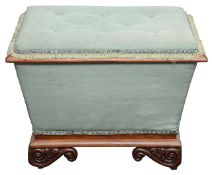 A William IV mahogany box stool / Ottoman
