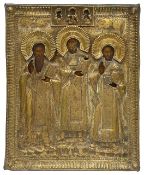 A 19th century Russian Icon of the Three Hierarchs of Orthodox