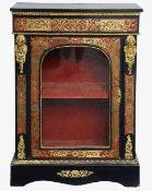 A 19th century French boulle marquetry ebonised pier cabinet