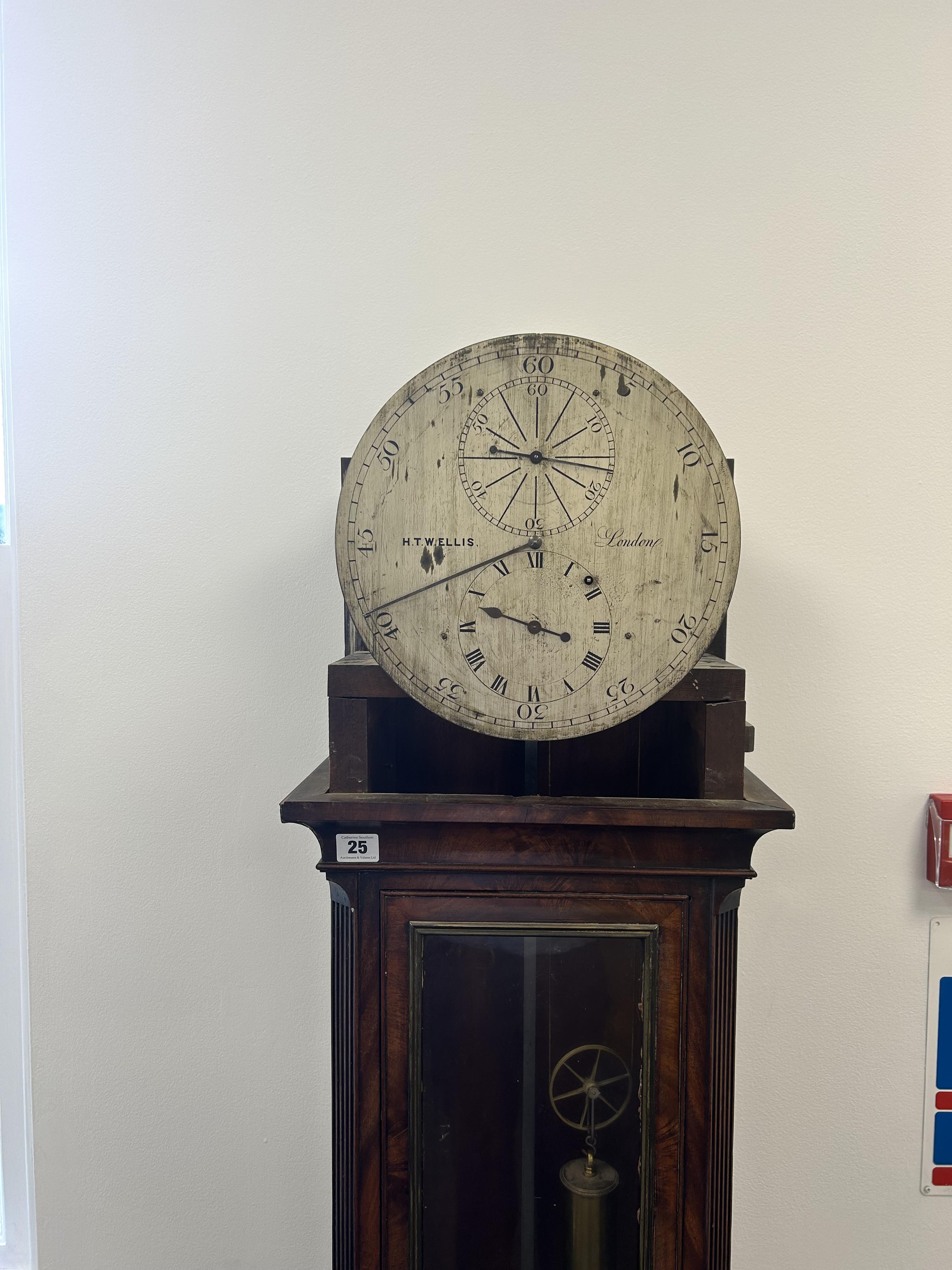 An early 19th century mahogany longcase regulator - Image 20 of 21