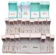 A large collection of gold rings