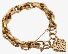 A 9ct gold fancy-link bracelet