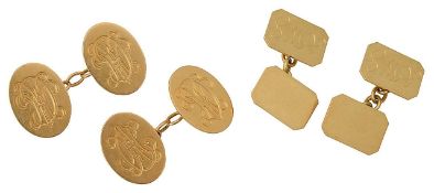 Two sets of cufflinks