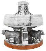 A large and impressive Elizabeth II silver rose bowl centrepiece