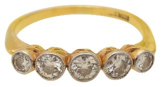 A five stone diamond ring