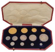 An Edward VII 1902 thirteen coin proof set