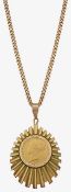 A Victorian half sovereign pendant