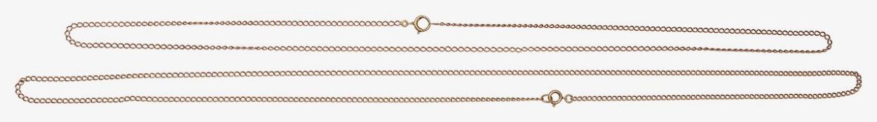 Two 9ct gold chains