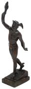 A late 19th century French patinated bronze figure of Mercury