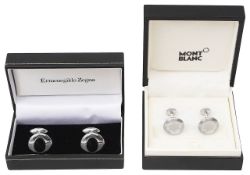 Two pairs of cufflinks including Mont Blanc