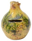 A 19th century Donyatt slipware earthenware pottery money box