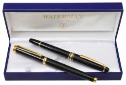 A Mont Blanc Meisterstuck 144 Classique and a Waterman fountain pen (2)