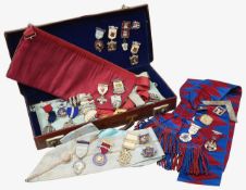 A collection of Masonic medals and jewels