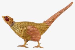 A pheasant brooch