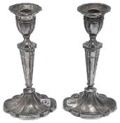 A pair of Elizabeth II silver candlesticks