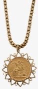 A Victorian full sovereign pendant