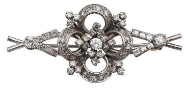 A diamond-set brooch