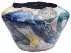 Jitka Palmer (Czech). A Large Asymmetrical Studio Pottery Bowl