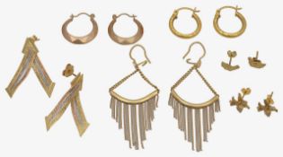 A collection of earrings