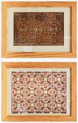 Two late 19th century Russian Folk silk embroideries