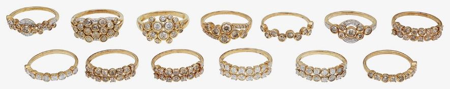 A selection of 9ct gold rings