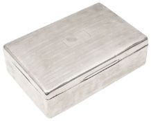 A George V silver cigar box