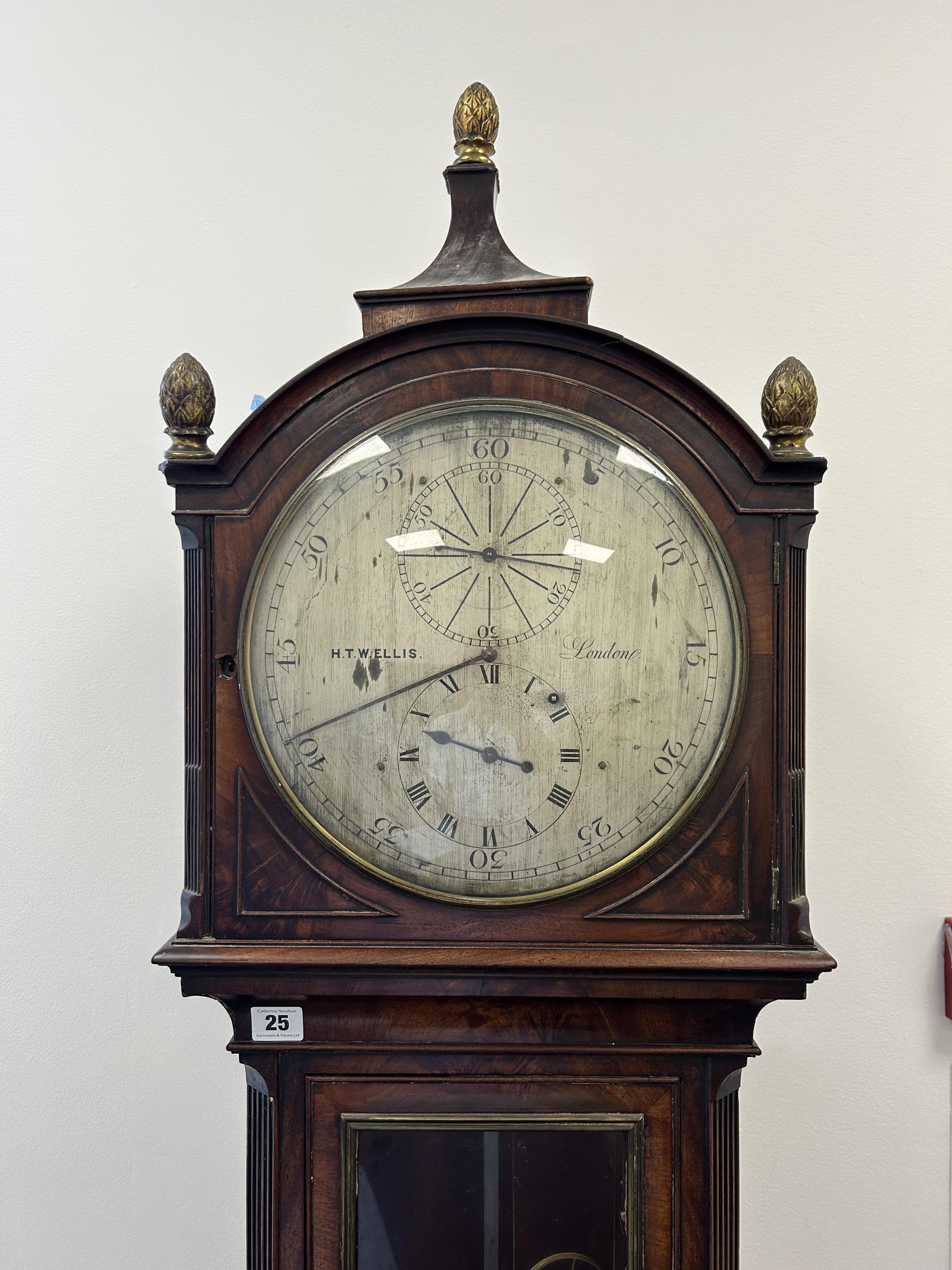 An early 19th century mahogany longcase regulator - Image 9 of 21