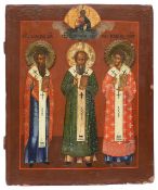 A Russian Icon of the Three Hierarchs of Orthodox Christianity