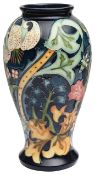 A modern Moorcroft 'Golden Lily Blue' pattern vase