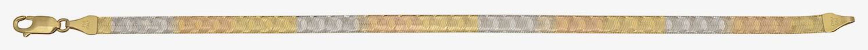 A tri-coloured bracelet