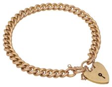 A 9ct gold curb-link bracelet