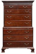 George III mahogany chest on chest