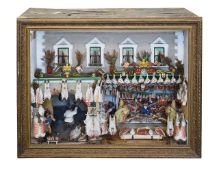 An impressive Victorian Folk Art butcher's shop display model by Fernley,