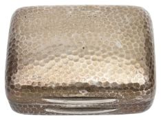 An Edwardian planished silver travelling soap box