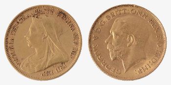 Two half sovereigns