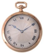 A 9ct open faced pocket watch
