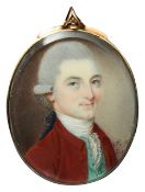 James Jennings (British, fl. 1763-1783) Portrait miniature of a gentleman
