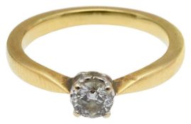 An 18ct gold and diamond solitaire ring