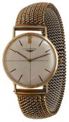 A 1950s manual wind gentleman's 9ct gold Longines watch