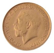 A George V full sovereign, 1913