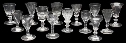 A collection of late 18th / early 19th century drinking glasses