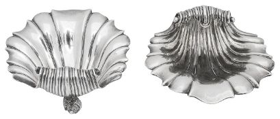 A pair of early Victorian silver salts