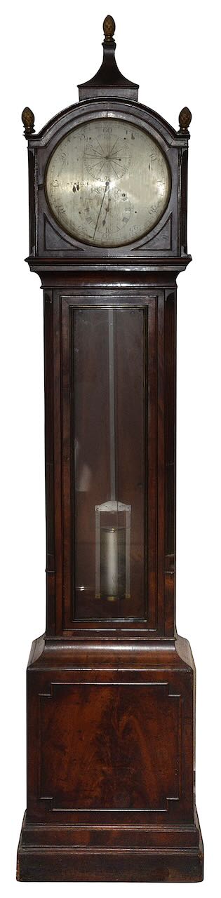 An early 19th century mahogany longcase regulator
