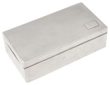A George V silver table cigarette box
