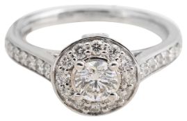 A diamond cluster ring by Jenny Packham